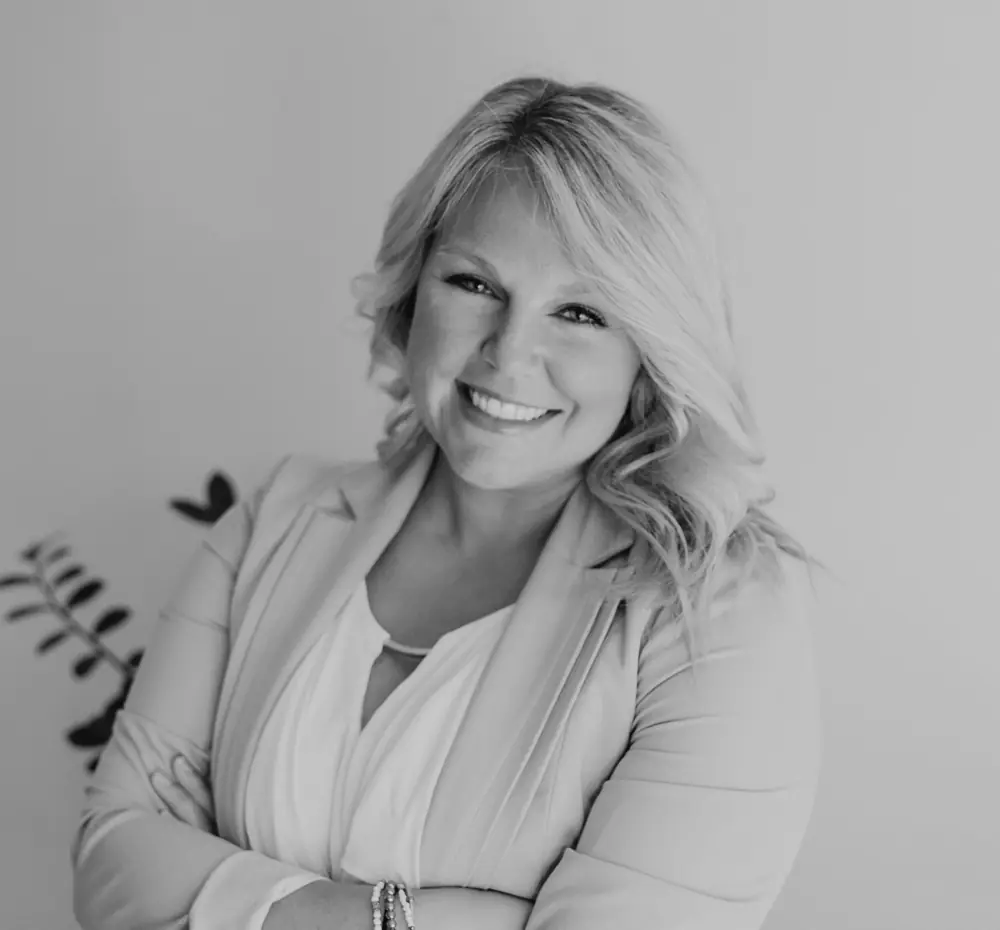 Black and white portrait of Aliza Litke